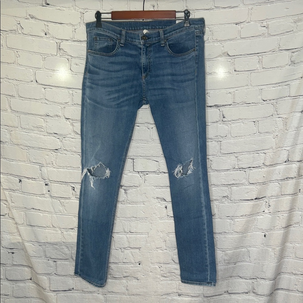 Rag & Bone Distressed Denim Blue Jeans Size 30 Excellent Condition